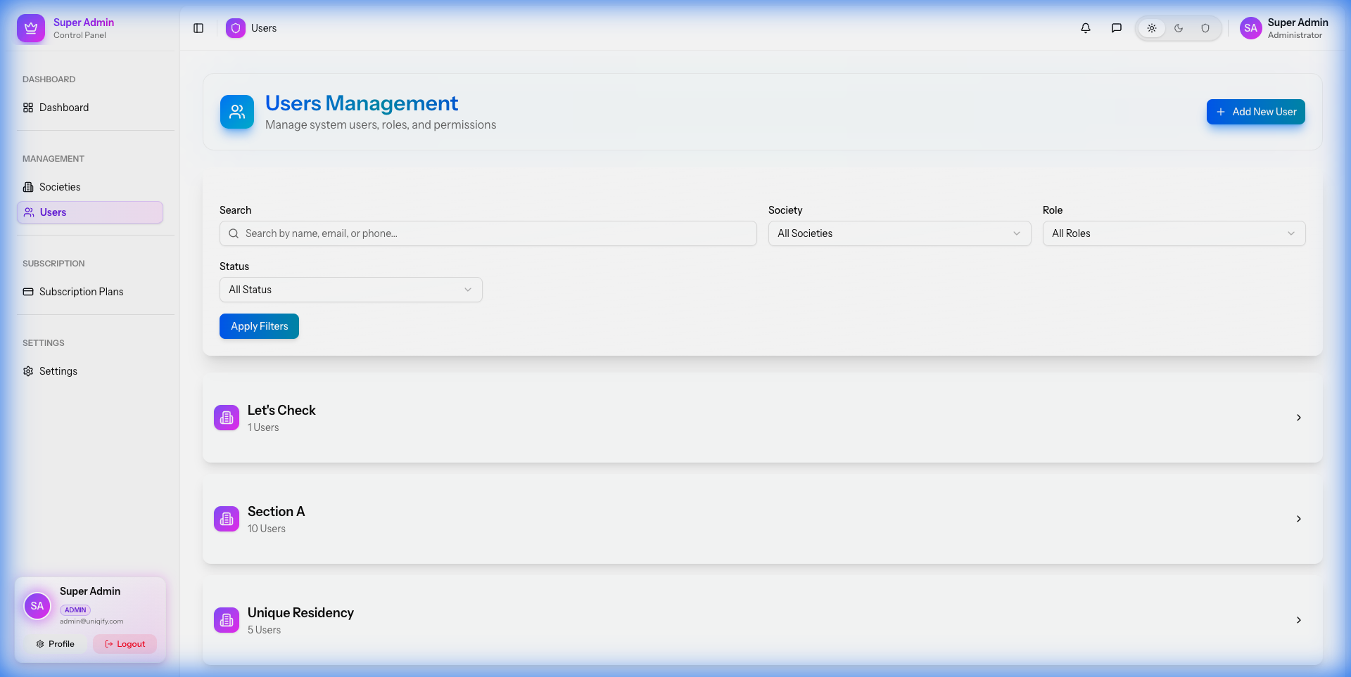User Management